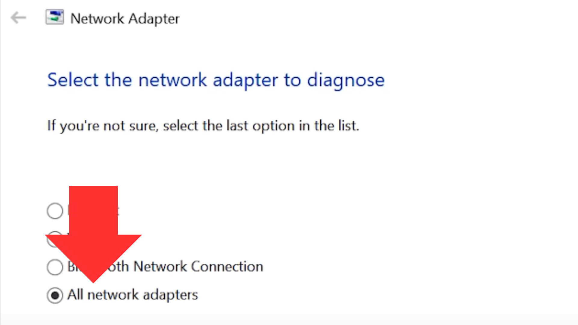 windows troubleshoot network