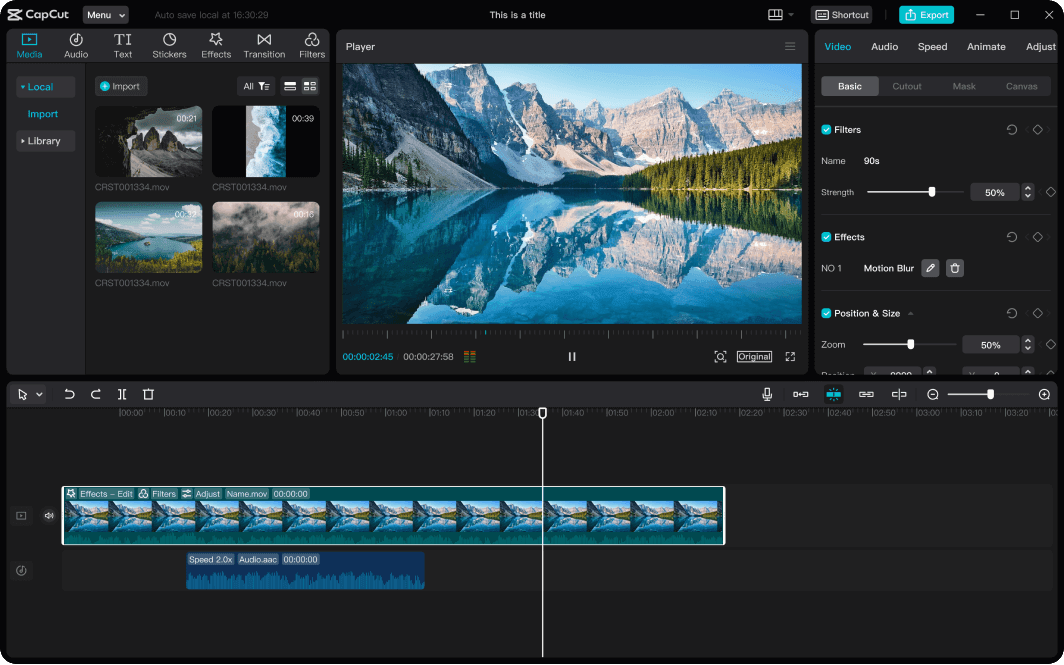 Capcut video editing