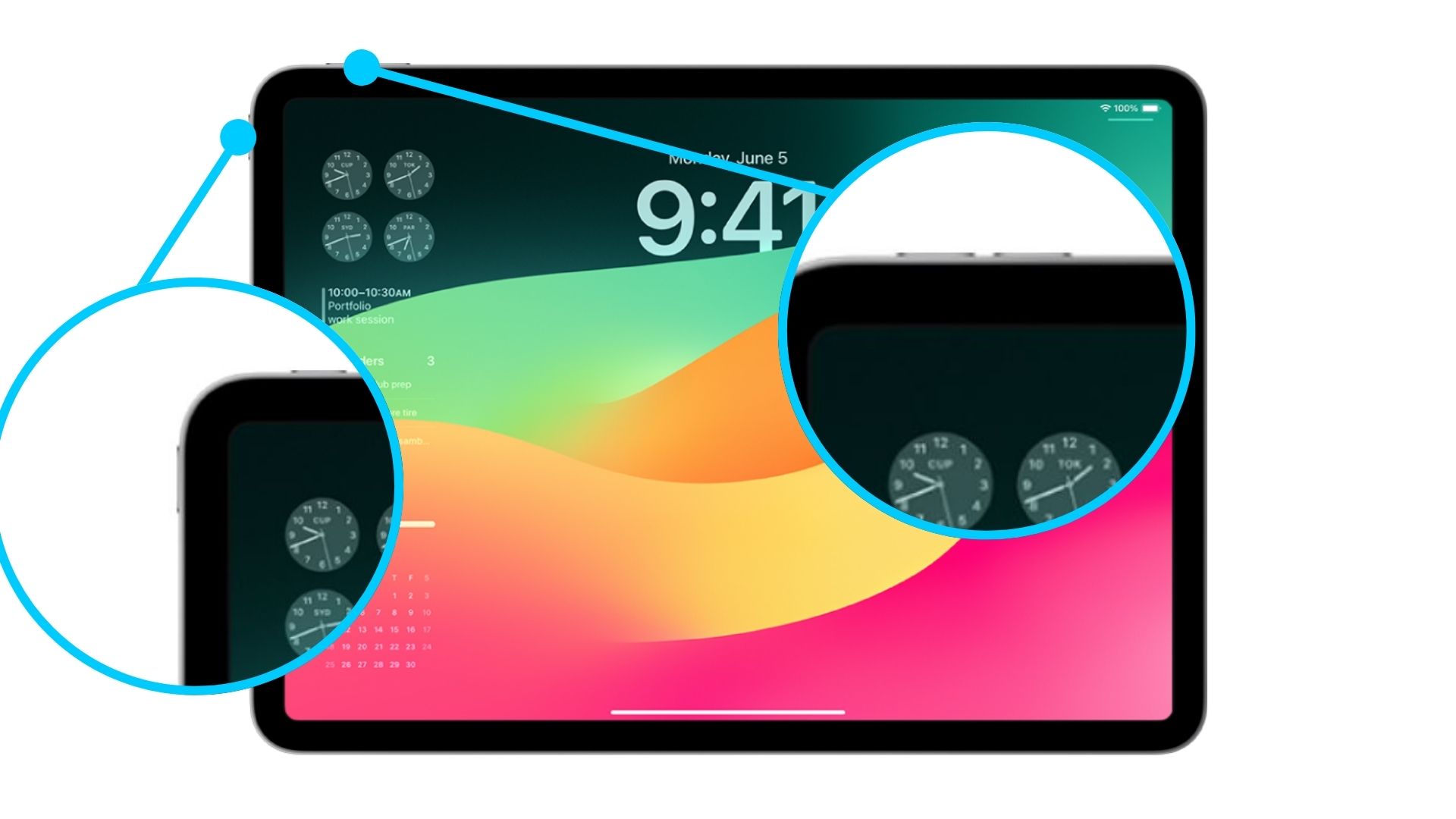 on and volume button location