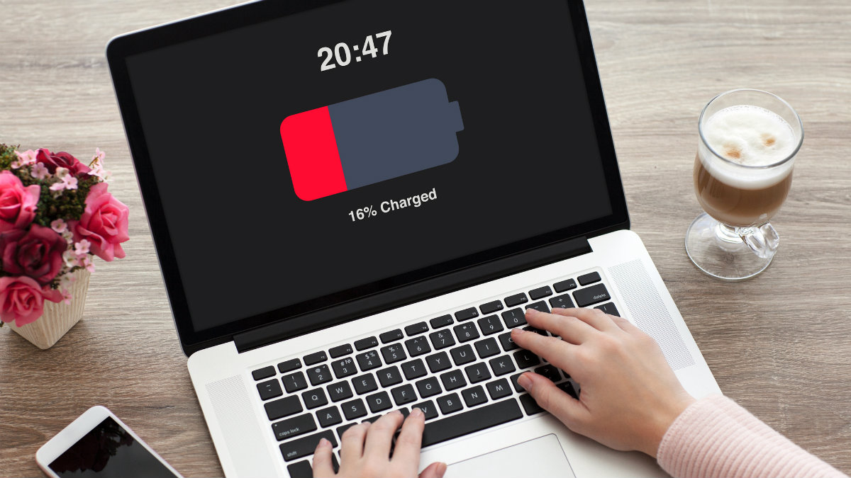 laptop 16% charged
