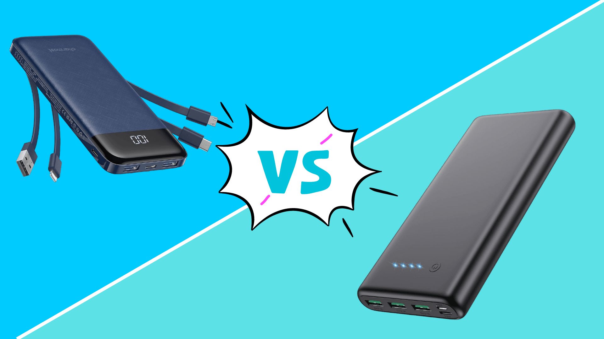 built-in vs separate cables powerbank
